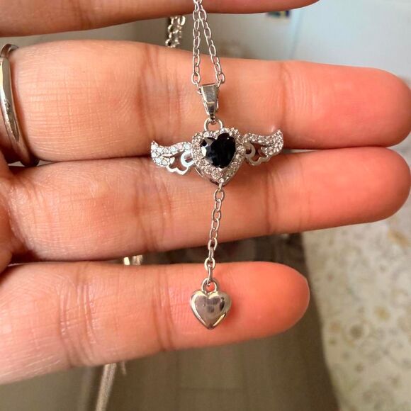 Source Unknown Jewelry - Angel Wing Fairy Wand Necklace | Ethereal & Magical Aesthetic Jewelry